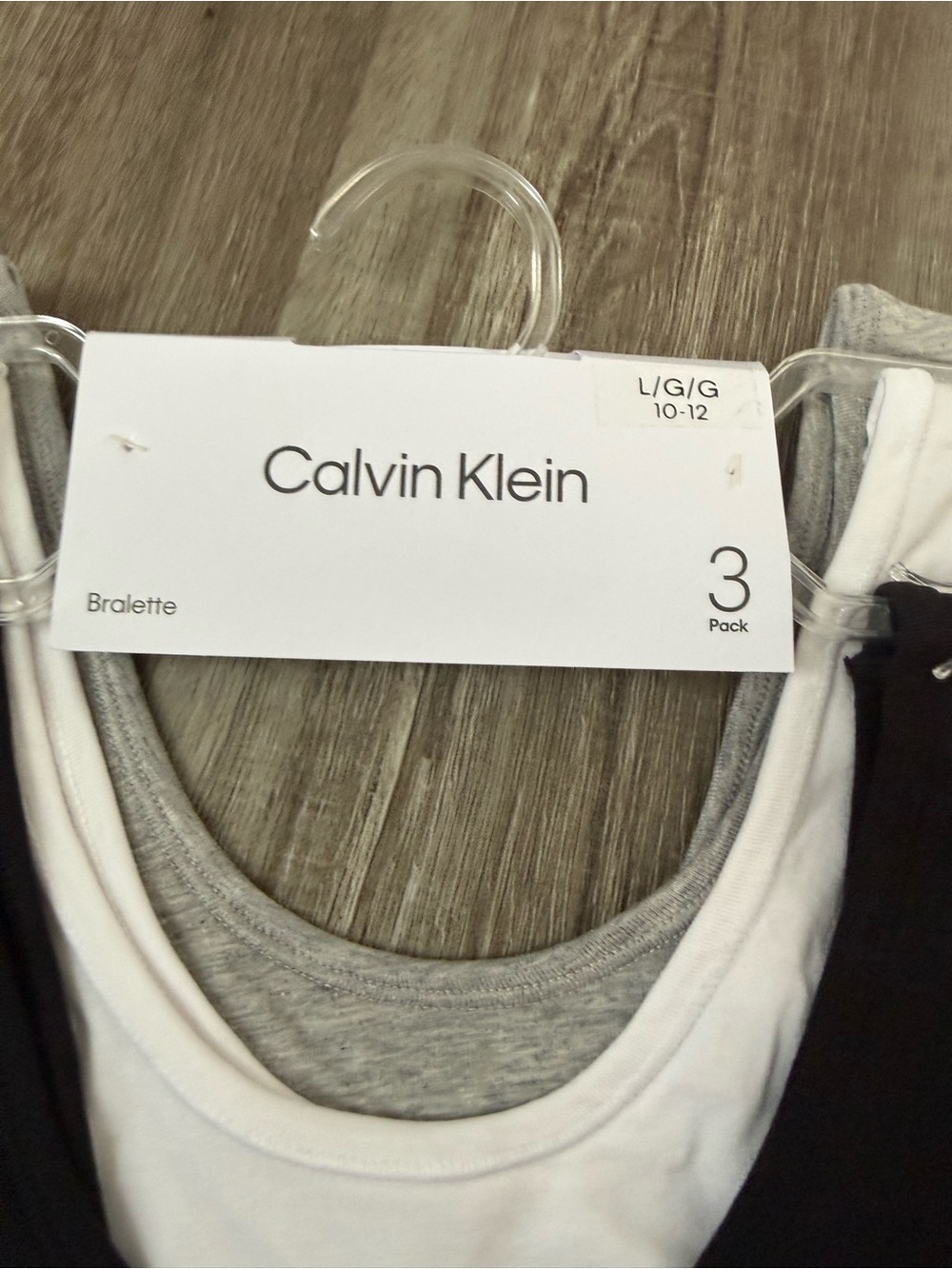 Calvin Klein 3-Pack Scoop Bralette Set - Black, White, Gray - Picture 5 of 5